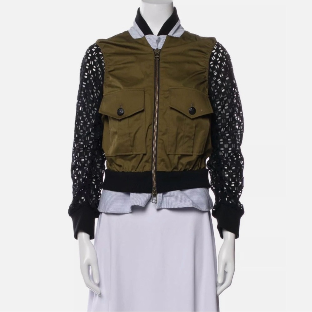 Veronica Beard Colorblock Pattern Bomber Jacket - image 2